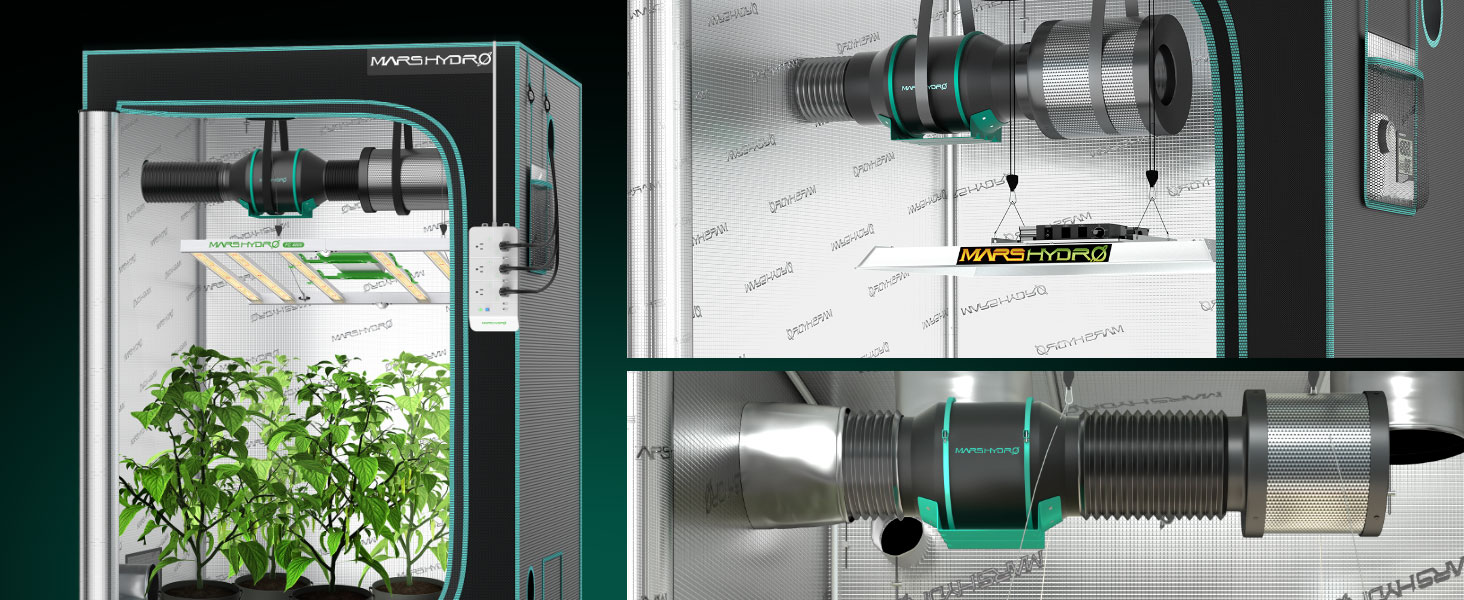 mars hydro 4inch carbon filter applications