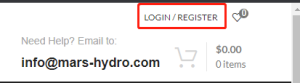 1. Select a common email address and Click "Register" in the upper right corner of the page