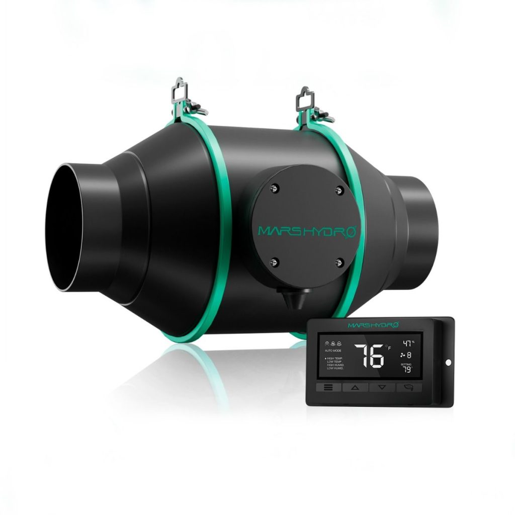4 inch Inline Duct Fan with Thermostat Controller EU - Mars Hydro Wholesale